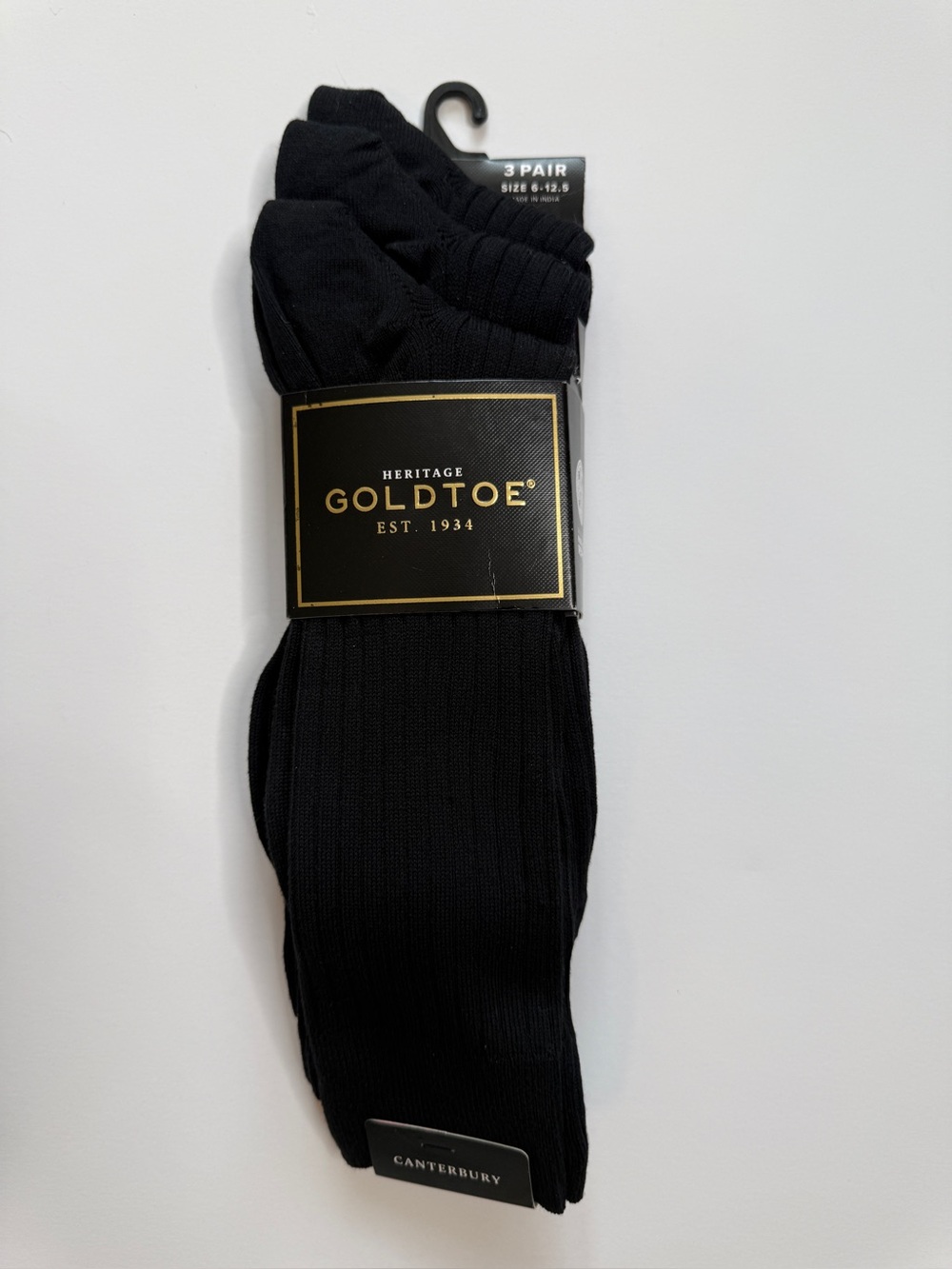 NWT Heritage GOLD TOE Canterbury Crew Men’s Moisture Control Socks Size 6-12.5
